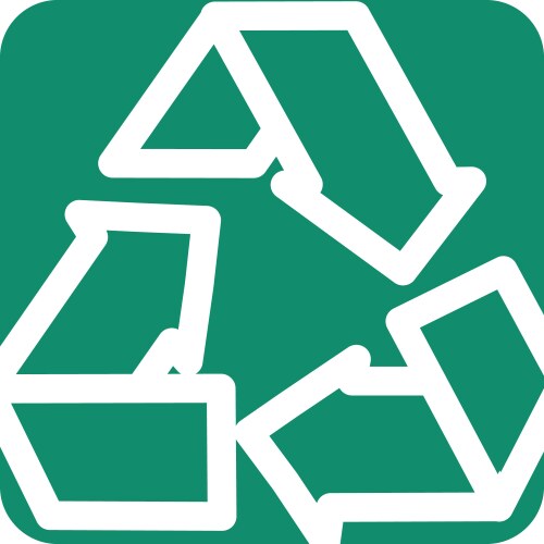 Label reduce recycle and reuse environment symbol vector image