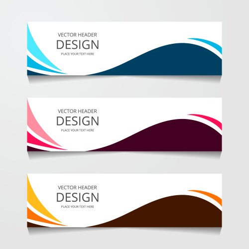 Abstract design banner web template layout header vector image