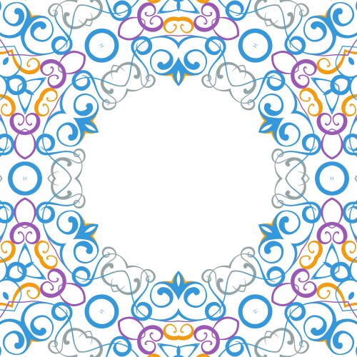 Formality circular devices of border frames vector image