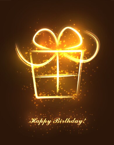 Happy birthday golden text i Royalty Free Vector Image