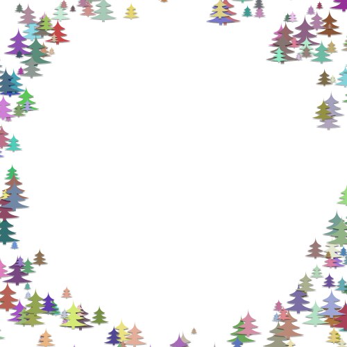 Random pine tree forest pattern background vector image