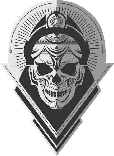 Memorable skull design art Vector Image