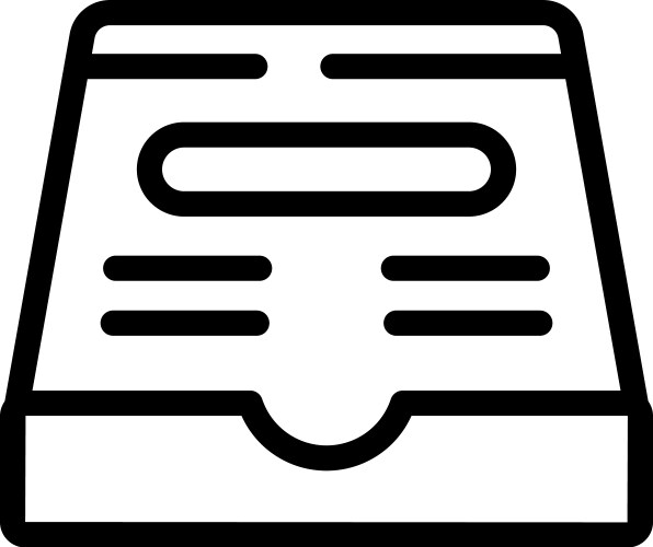Inbox with new unread email message notification vector image