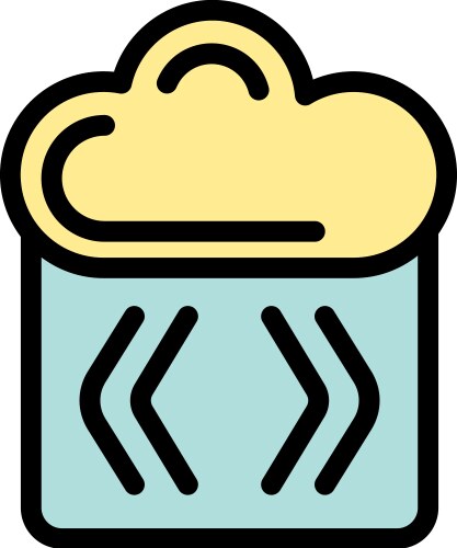 Database cloud computing data storage icon vector image