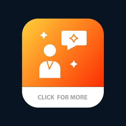 Man chat chatting interface mobile app button vector image