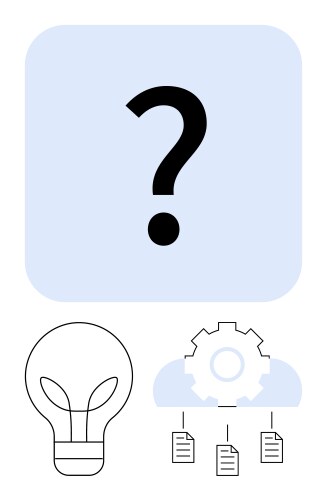 Problem-solving and innovation with cloud vector image
