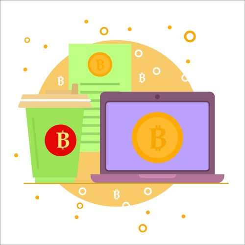 Cryptocurrency process and mining Royalty Free Vector Image