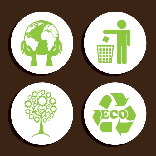 Eco friendly label set Royalty Free Vector Image