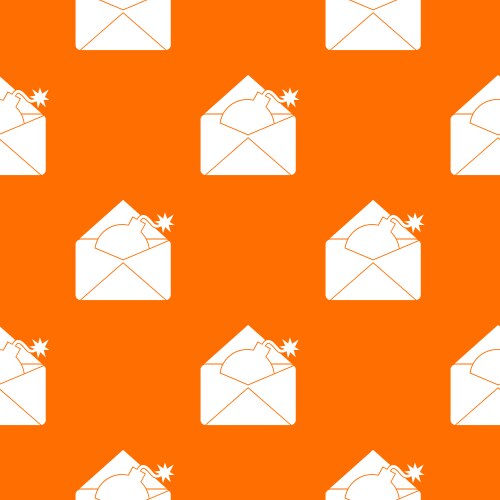 Envelope with bomb pattern seamless vector image