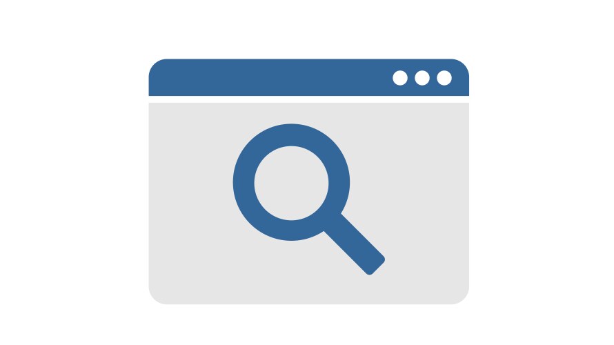 Window ui elements and conditions for search icon vector image