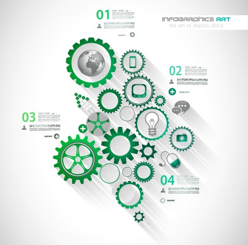 Flat ui design concepts for unique infographics vector image