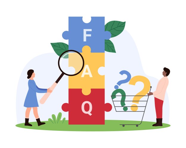 Faq online analysis of information user manual vector image