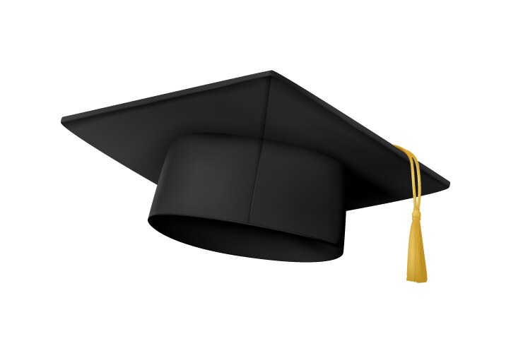 graduate cap hat with tassel student academic vector image vector image