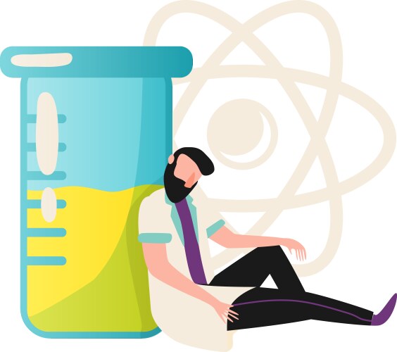 Science lab flat icons Royalty Free Vector Image
