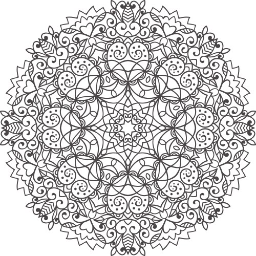 Floral Mandala Ornament Vector Image