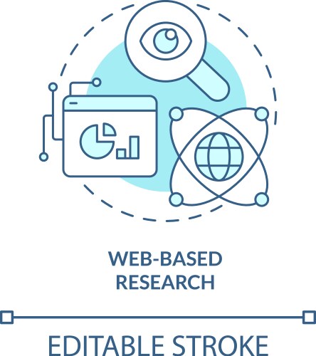 Research skills concept icon Royalty Free Vector Image