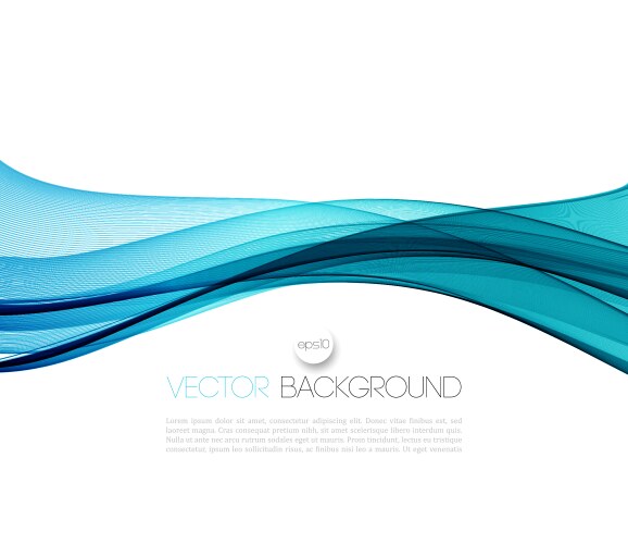 Smooth wave stream line abstract header layout vector image