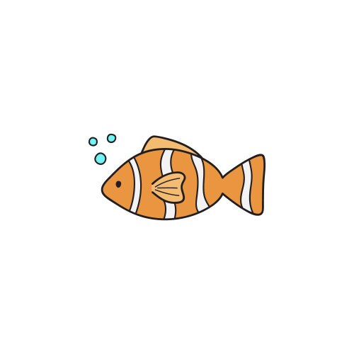 Clownfish cute Vector Image