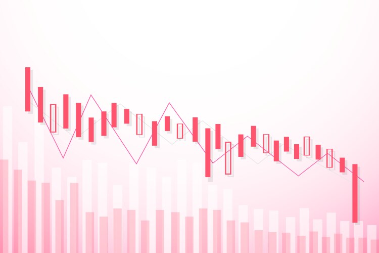 Stock and graph design background business Vector Image