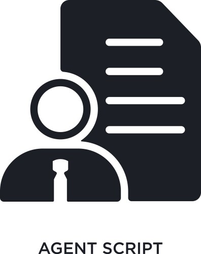 Agent script isolated icon simple element from vector image