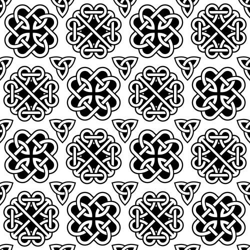 Celtic Knot Seamless Pattern vector image
