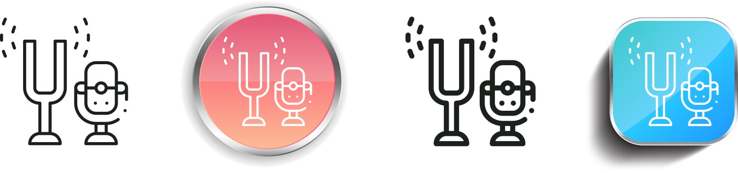 Fork icon thin linear regular and button style vektorbild