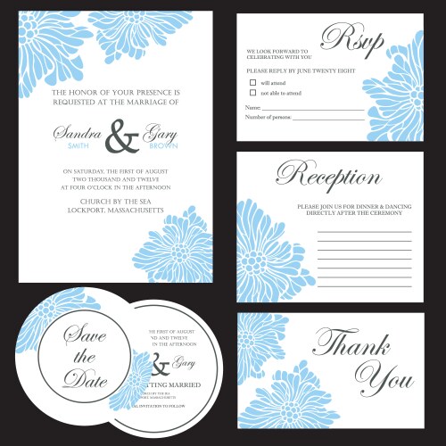 Invitation wedding card Royalty Free Vector Image