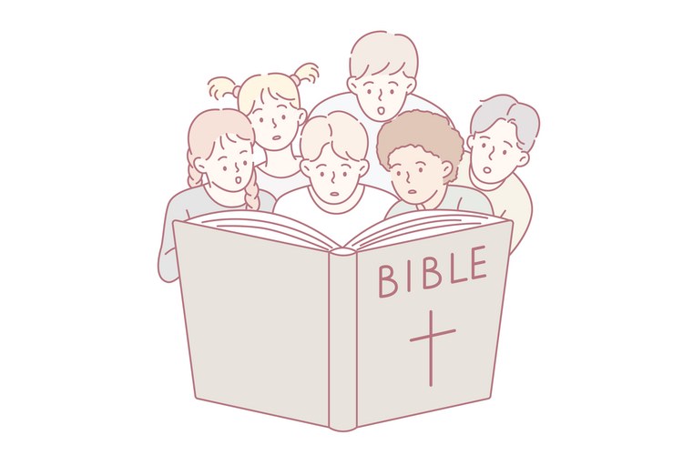 https://cdn.vectorstock.com/i/500p/04/56/children-reading-the-bible-vector-60210456.jpg