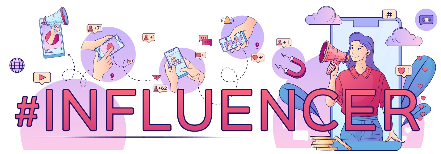 Influencer Royalty Free Vector Image - VectorStock