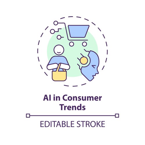 Consumer data privacy linear icon Royalty Free Vector Image