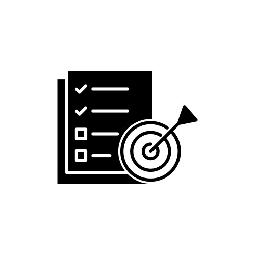 Accomplished goals and objectives icon Royalty Free Vector