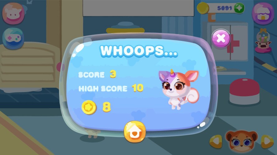 Game UI Pop-Up Icons - Level Buttons vector image