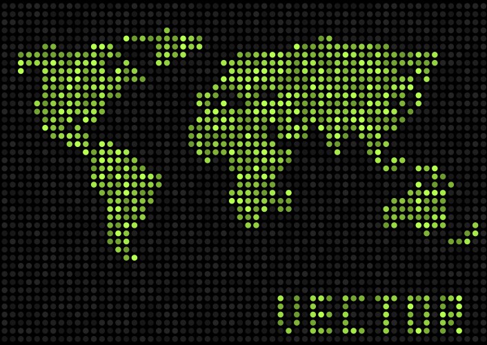 World map dots Royalty Free Vector Image - VectorStock