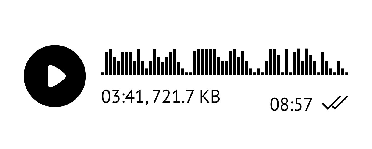 Recording of audio message template ui element vector image