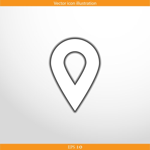 Map pointer web flat icon vector image