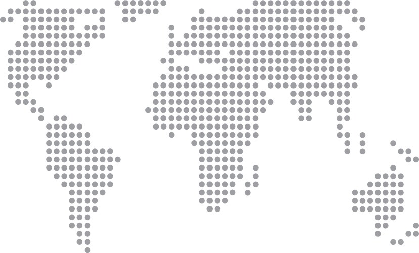Green dotted world map Royalty Free Vector Image