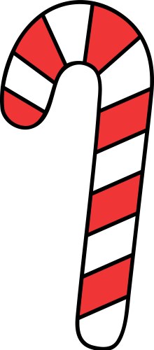 Christmas candy cane Vector Image