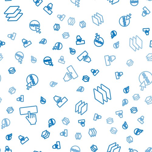 Set line keyboard layers and ui or ux design vector image