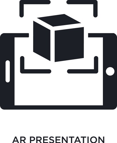 Ar presentation isolated icon simple element from vector image