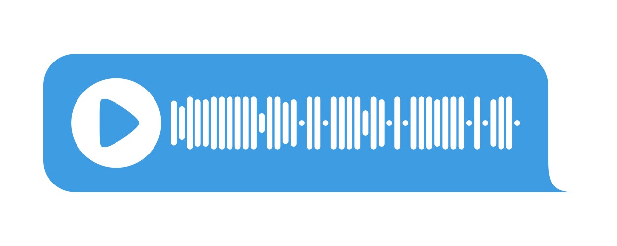 Audio Message UI Element vector image