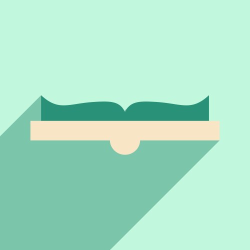 Flat with shadow icon and mobile application open vector image