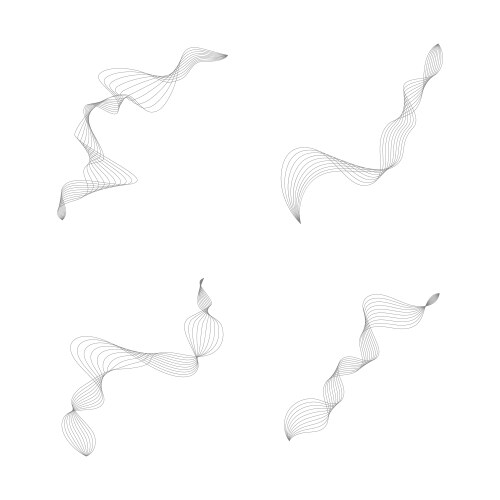 Dynamic curve lines with blend effect isolated vector image