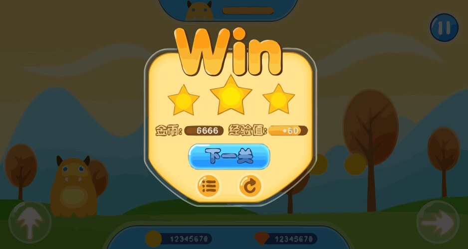 Complete set of level button game ui pop-up icon vektorbild