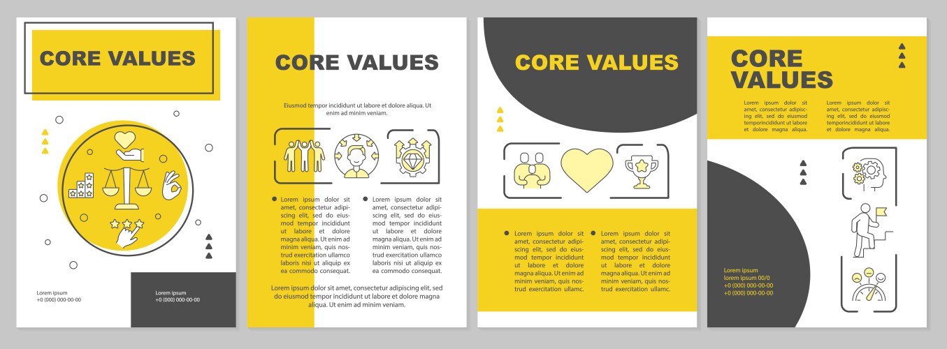 Ethics training brochure template layout Vector Image