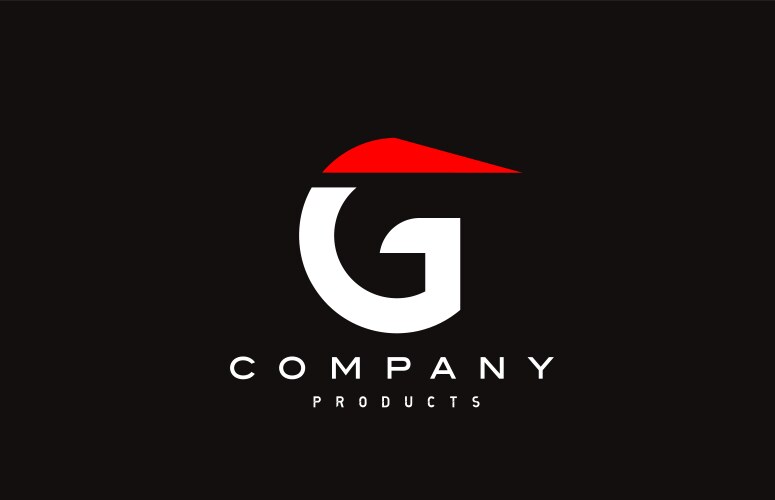 Letter g red logo Royalty Free Vector Image - VectorStock