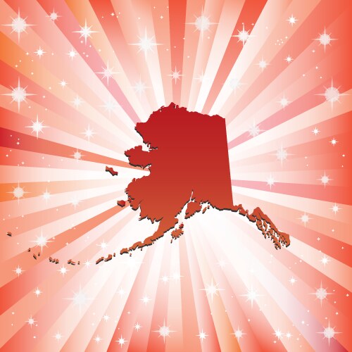 Red Alaska Stars Vector Image
