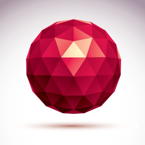 3d origami abstract object design element vector image