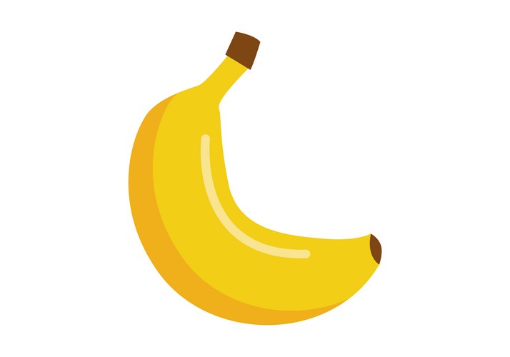 Ripe Banana Flat Icon Vector Image