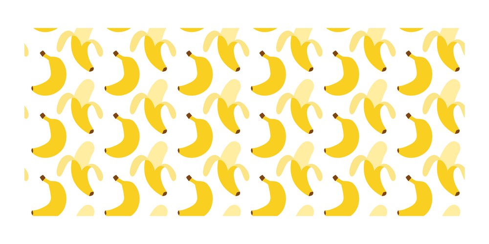 Banana Flat Pattern - Tropical Vector Image