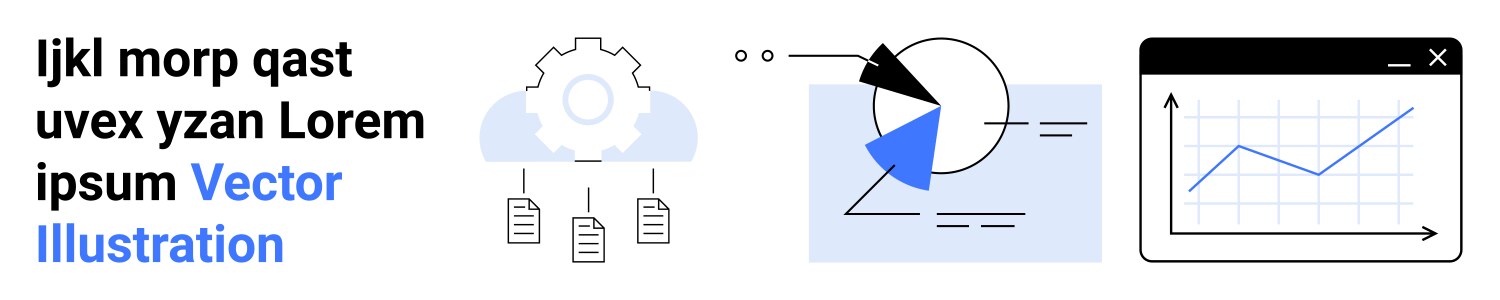 Data visualization with charts cloud computing vector image